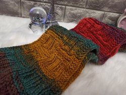 colorful handknitted scarf 