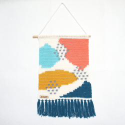 Abstract Shapes Crochet Wall Hanging 