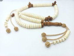 Camel bone rosary with coconut beads
