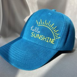 Blue Embroidered Cap ( Sunshine )