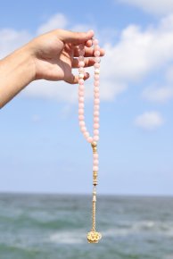 Rose agate rosary