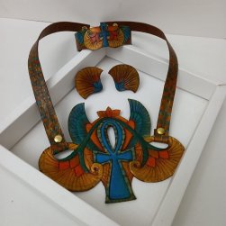 Leather set with a pharaonic design