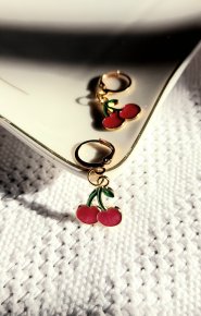 Cherry set  earrings  and necklace 
