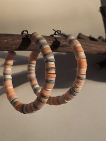 Earrings  hoop beads