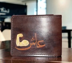 Handmade genuine leather customized  wallet