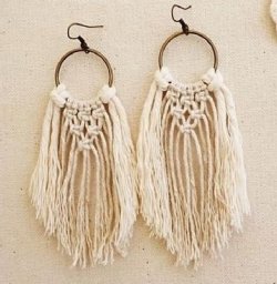 Beach macrame earrings