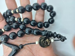  Black Coral (yosir) 33 Oval bead Rosary