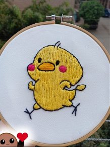 Embroidered chick 