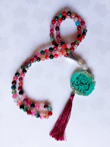 colourful rosary with resin name