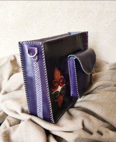 Donza mandala blue purple bag with front pocket