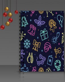 Notebook with New Year Print