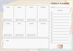 Desk planner - weekly