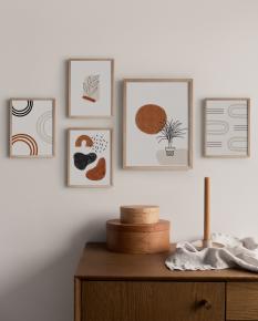 Terracotta abstractions poster, wall art, framed print