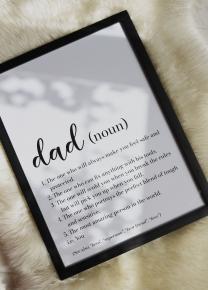 Wall Art, Framed print, Father quote poster, Father's day gift 