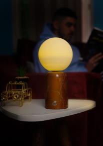  'The Nuuk' Cordless Table Lamp | Rojo Alicante Marble 