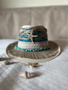 Cowboy hat with blue stones