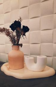 New vase set with mini vase or candle holder