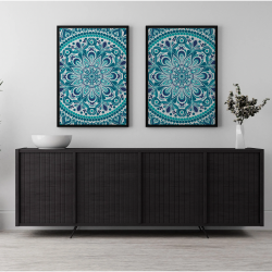 Blue and teal mandala