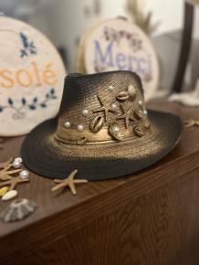 Bold black hat